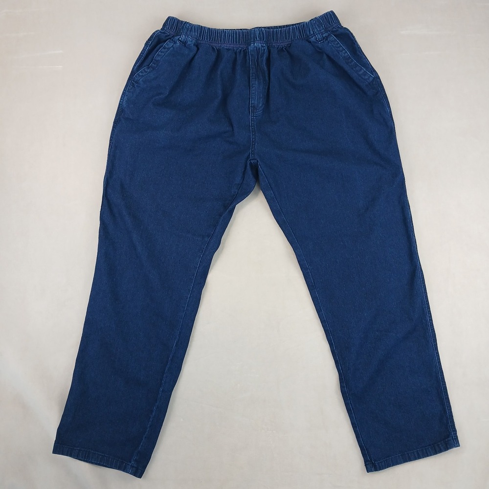 Unbranded 3XL 40x28 Mens Chino Pants Chambray Elastic Waist Relaxed‎ Belt Loops